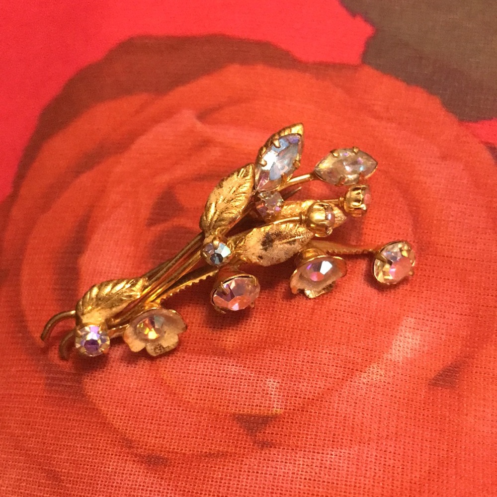 Austrian vintage Rhinestone Pin - Picture 9 of 12